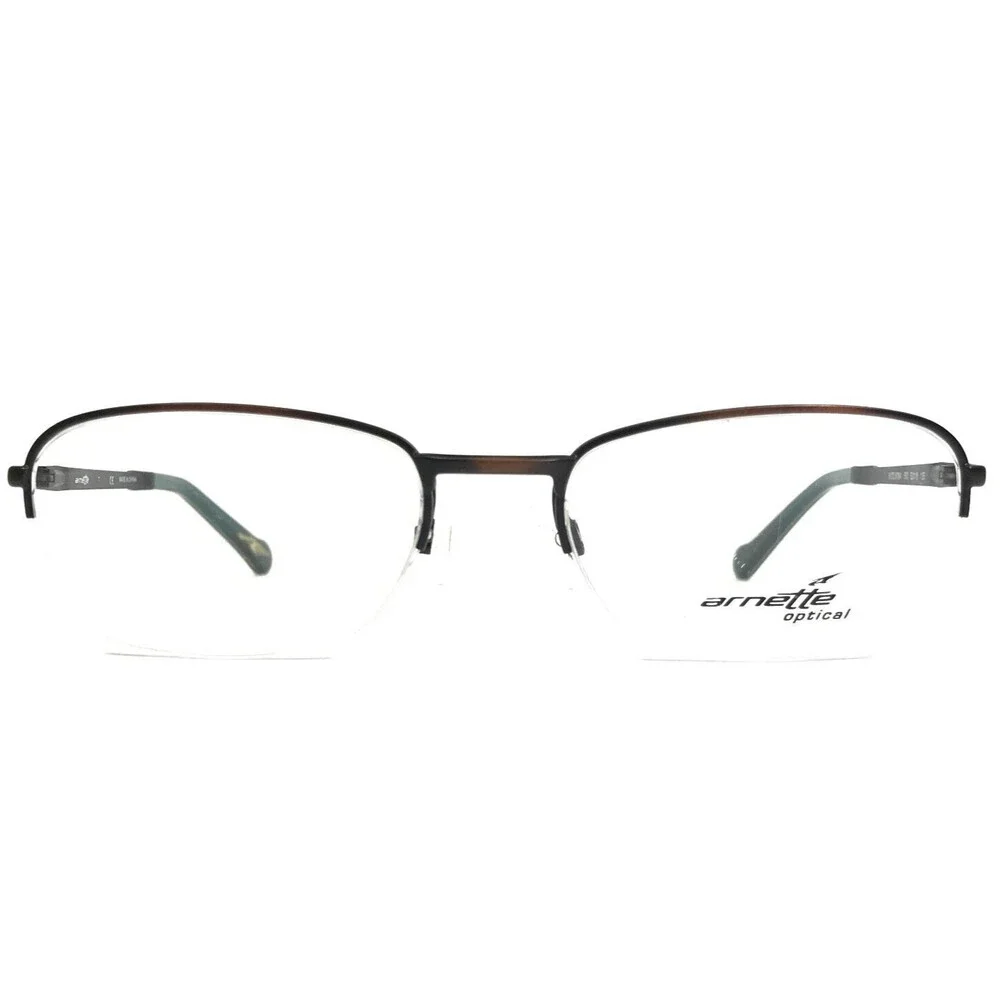 Arnette Eyeglasses Frames MOD.6084 590 Rustic Black Brown Half Rim 52-18-135